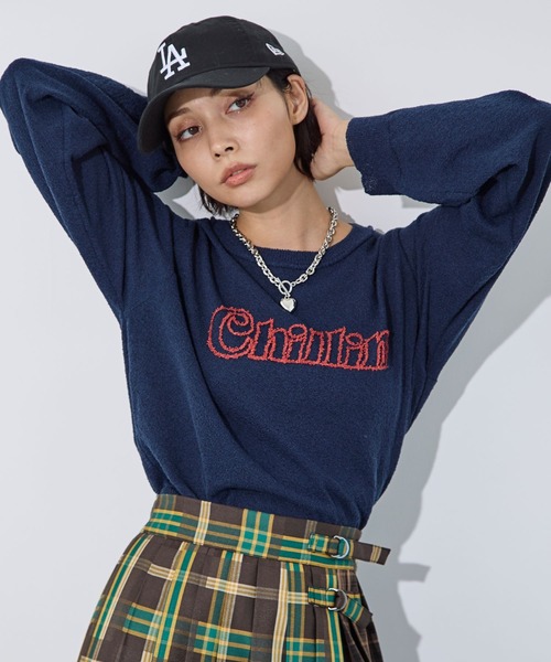 PAGEBOY（ページボーイ）の「ブークレーロゴシシュウニット（ニット/セーター・レディース・オフホワイト/ブラック/ネイビー・FREE）」の17枚目の写真