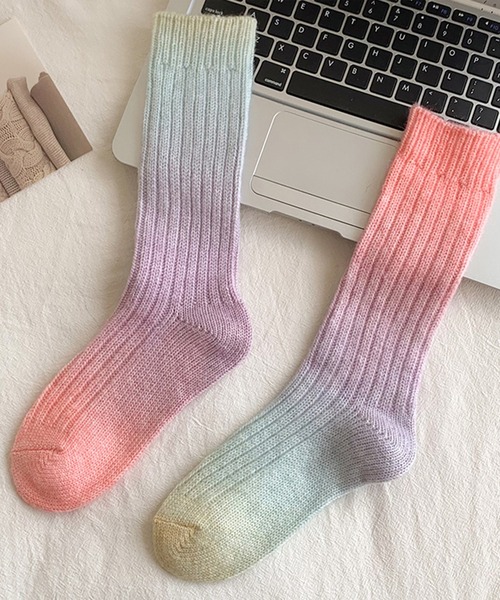 mosox(モソックス)の「【mosox】タイダイソックス(ソックス/靴下・レディース・グレー/その他1/その他2/その他3/グリーン・FREE)」の1枚目の写真