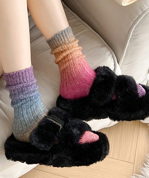 mosox(モソックス)の「【mosox】タイダイソックス(ソックス/靴下・レディース・グレー/その他1/その他2/その他3/グリーン・FREE)」の4枚目の写真