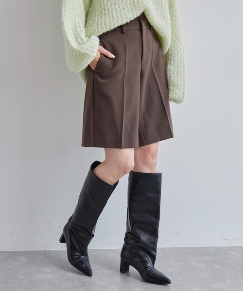 VIS（ビス）の「ダブルウエストバミューダハーフパンツ（その他パンツ・レディース・ブラック/ダークブラウン・S/M）」の6枚目の写真