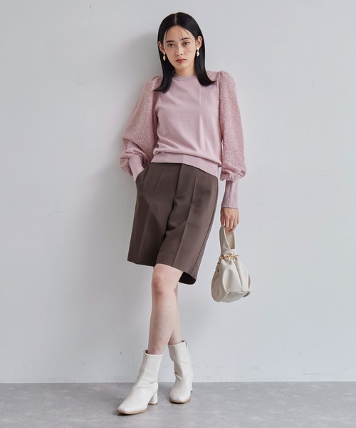 VIS（ビス）の「ダブルウエストバミューダハーフパンツ（その他パンツ・レディース・ブラック/ダークブラウン・S/M）」の7枚目の写真