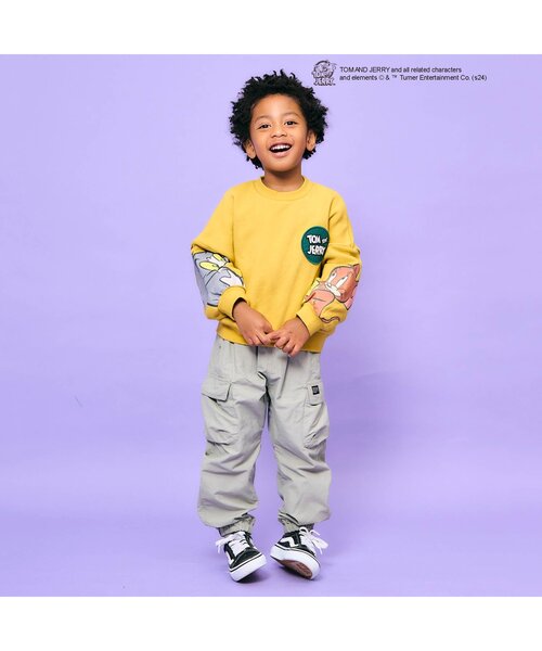 Tom＆Jerry（トムアンドジェリー）の「トムとジェリーコラボ　トレーナー（スウェット・キッズ・アイボリー/チャコール/イエロー/パープル・80/90/100/110/120/130/140）」の5枚目の写真