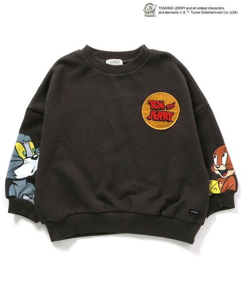 Tom＆Jerry（トムアンドジェリー）の「トムとジェリーコラボ　トレーナー（スウェット・キッズ・アイボリー/チャコール/イエロー/パープル・80/90/100/110/120/130/140）」の10枚目の写真