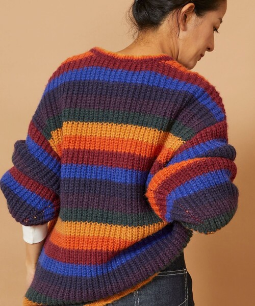 Freada（フリーダ）の「Freada/フリーダ レインボー オーバーサイズ ニット（ニット/セーター・レディース・インディゴブルー/その他13・ONE SIZE）」の16枚目の写真