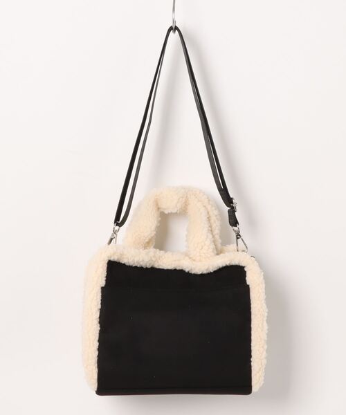 GYDA（ジェイダ）の「【GYDA/ジェイダ】 FAKE MOUTON SERIES フェイクムートンバッグ（ハンドバッグ・レディース・キャメル/ブラック・FREE）」の3枚目の写真