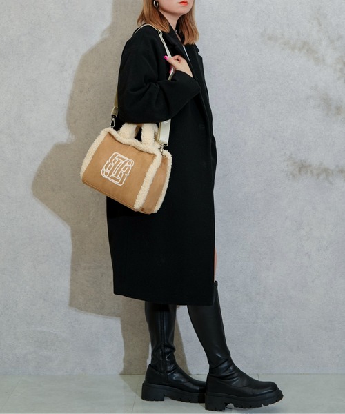 GYDA（ジェイダ）の「【GYDA/ジェイダ】 FAKE MOUTON SERIES フェイクムートンバッグ（ハンドバッグ・レディース・キャメル/ブラック・FREE）」の10枚目の写真