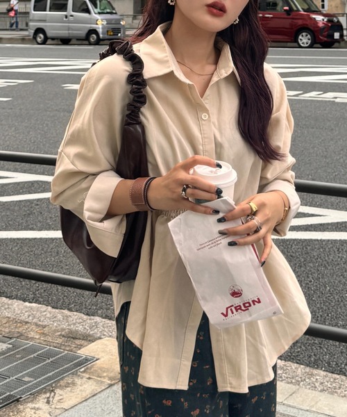 efill（エフィル）の「ウエストマーク ブラウス シャツ（シャツ/ブラウス・レディース・ベージュ・FREE）」の12枚目の写真