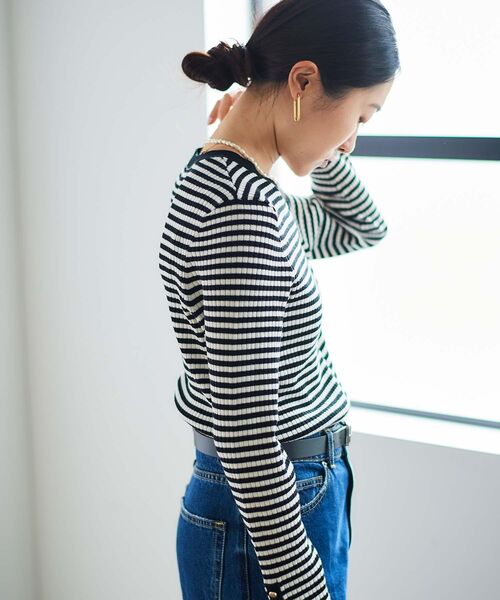 le.coeur blanc（ルクールブラン）の「コンパクトリブニット（ニット/セーター・レディース・グレー/ホワイト系その他/ベージュ・38）」の21枚目の写真