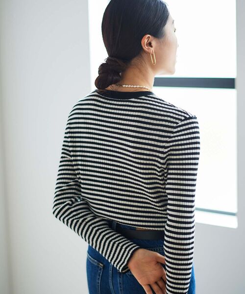 le.coeur blanc（ルクールブラン）の「コンパクトリブニット（ニット/セーター・レディース・グレー/ホワイト系その他/ベージュ・38）」の20枚目の写真