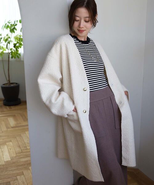 le.coeur blanc（ルクールブラン）の「コンパクトリブニット（ニット/セーター・レディース・グレー/ホワイト系その他/ベージュ・38）」の14枚目の写真