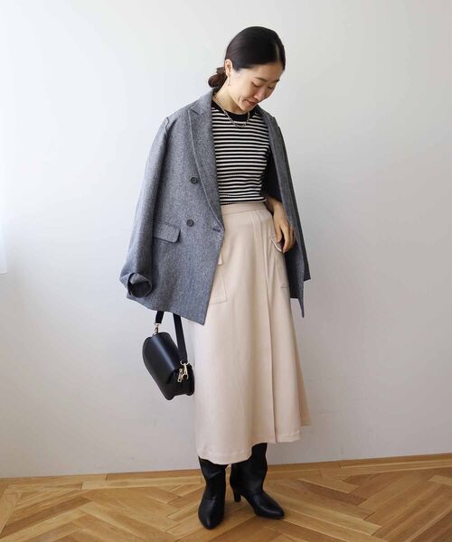 le.coeur blanc（ルクールブラン）の「コンパクトリブニット（ニット/セーター・レディース・グレー/ホワイト系その他/ベージュ・38）」の12枚目の写真