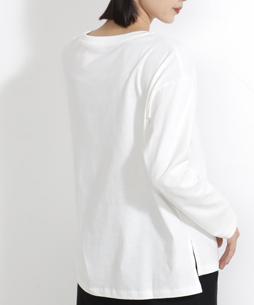 FOUND GOOD（ファウンドグッド）の「シシュウ&ハクプリントT/LS（Tシャツ/カットソー・レディース・ブラック/アイボリー/ホワイト系7/グレー系8・S/M/L）」の18枚目の写真