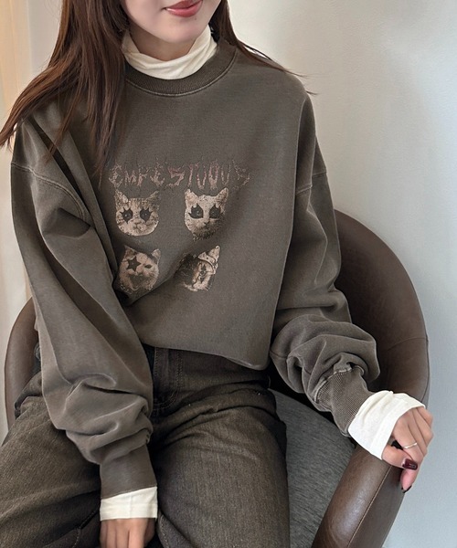 apres jour mignon（アプレジュールミニョン）の「アソートスウェット【ZOZOTOWN限定アイテム】（Tシャツ/カットソー・レディース・ブラック/ブラック系その他/マスタード/ダークブラウン/ベージュ系その他/ナチュラル・フリー/X-LARGE）」の4枚目の写真