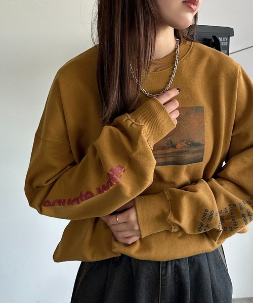apres jour mignon（アプレジュールミニョン）の「アソートスウェット【ZOZOTOWN限定アイテム】（Tシャツ/カットソー・レディース・ブラック/ブラック系その他/マスタード/ダークブラウン/ベージュ系その他/ナチュラル・フリー/X-LARGE）」の6枚目の写真