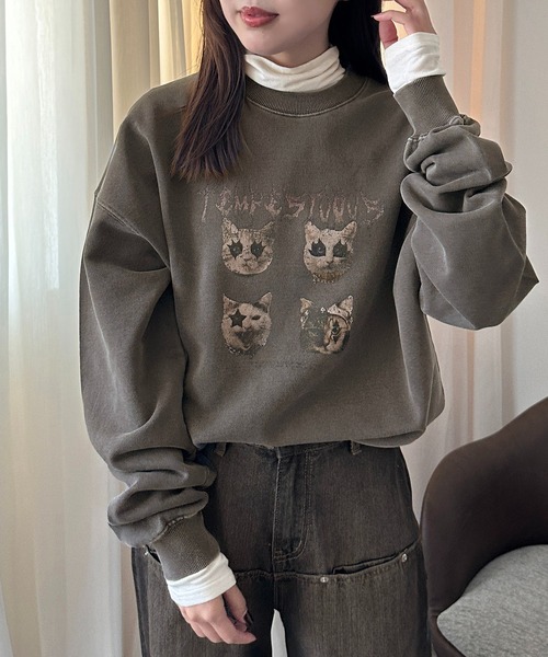 apres jour mignon（アプレジュールミニョン）の「アソートスウェット【ZOZOTOWN限定アイテム】（Tシャツ/カットソー・レディース・ブラック/ブラック系その他/マスタード/ダークブラウン/ベージュ系その他/ナチュラル・フリー/X-LARGE）」の18枚目の写真