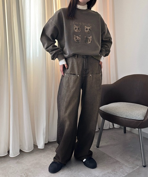 apres jour mignon（アプレジュールミニョン）の「アソートスウェット【ZOZOTOWN限定アイテム】（Tシャツ/カットソー・レディース・ブラック/ブラック系その他/マスタード/ダークブラウン/ベージュ系その他/ナチュラル・フリー/X-LARGE）」の22枚目の写真