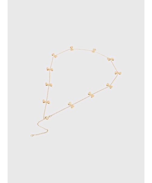 EIMY ISTOIRE(エイミーイストワール)の「ribbon motif skin necklace(ネックレス・レディース・ゴールド・F)」の5枚目の写真