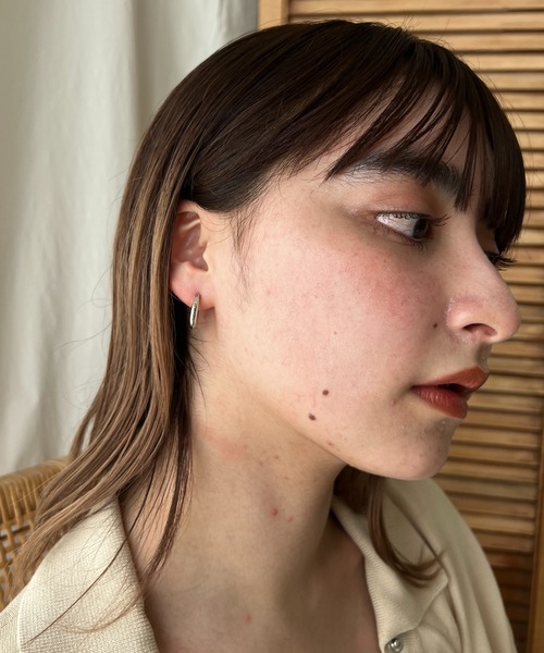 ciite'(シーテ)の「変形ぷっくり ミニフープピアス (両耳用)(ピアス(両耳用)・レディース・シルバー/ゴールド・FREE)」の4枚目の写真