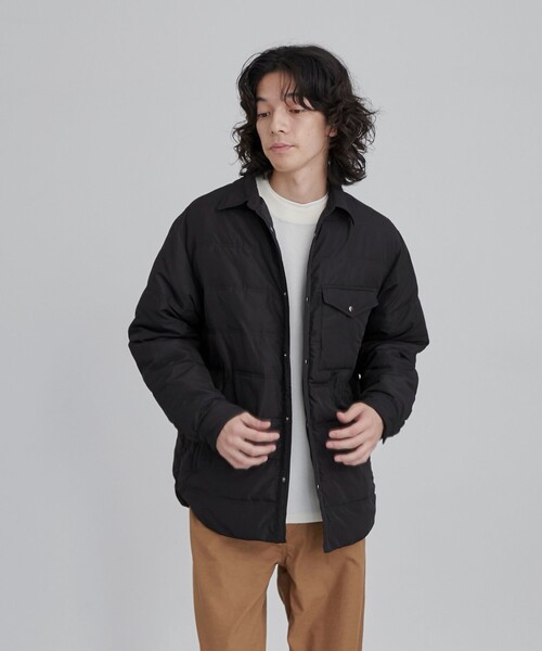 coen(コーエン)の「サーモライトシャツブルゾン(ブルゾン・メンズ・ブラック/ダークグレー・XL/L/M)」の14枚目の写真