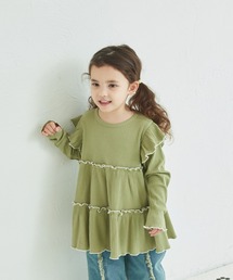 pairmanon | 配色メロー ティアード 袖フリルチュニック(チュニック)