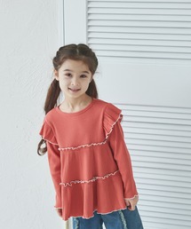 pairmanon | 配色メロー ティアード 袖フリルチュニック(チュニック)