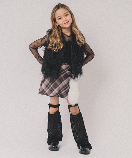 URBAN CHERRY(アーバンチェリー)の「【SEEM/シーム】インナーパンツ付きチェックラップキュロットスカート(スカート・キッズ・ブルー/レッド/ピンク/ベージュ/パープル・110cm/120cm/130cm/140cm/150cm)」の12枚目の写真