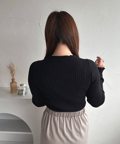 セール】フロントオープンリブニット【ZOZOTOWN限定アイテム】（ニット