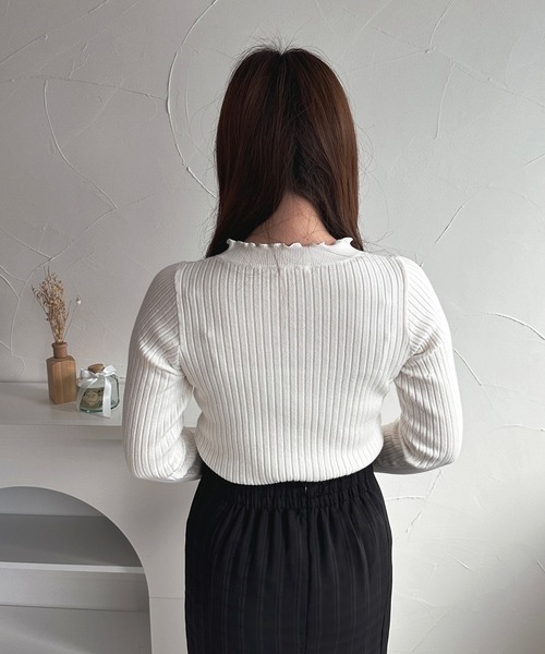 あき。ページ セール】フロントオープンリブニット【ZOZOTOWN限定アイテム】（ニット