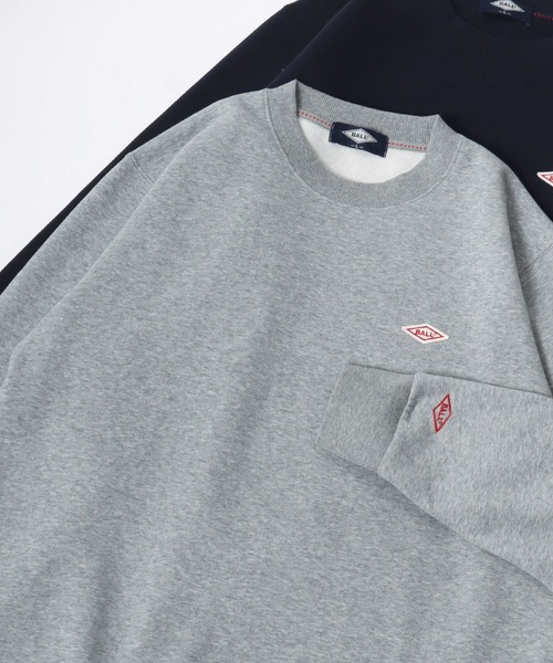 BALL（ボール）の「2025AW BALL/ボール 裏起毛 ワンポイントロゴ ワッペン刺繍 スウェット クルーネックトレーナー レディース メンズ（スウェット・メンズ・サックスブルー/モカ/ネイビー/ブラック/アッシュグレー/グレー/オフホワイト/チャコール・LL/M/L）」の4枚目の写真