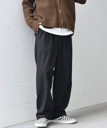 SHIPS any:〈洗濯機可能〉ストレッチ 裏起毛 ウォーム アーバン 2タック ワイド イージー パンツ (セットアップ対応)◇