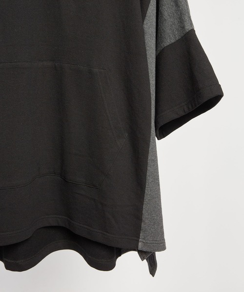 GOMME HOMME(ゴムオム)の「40/-コーマ裏毛 フードT(パーカー・メンズ・ブラック/チャコールグレー・MEDIUM)」の13枚目の写真