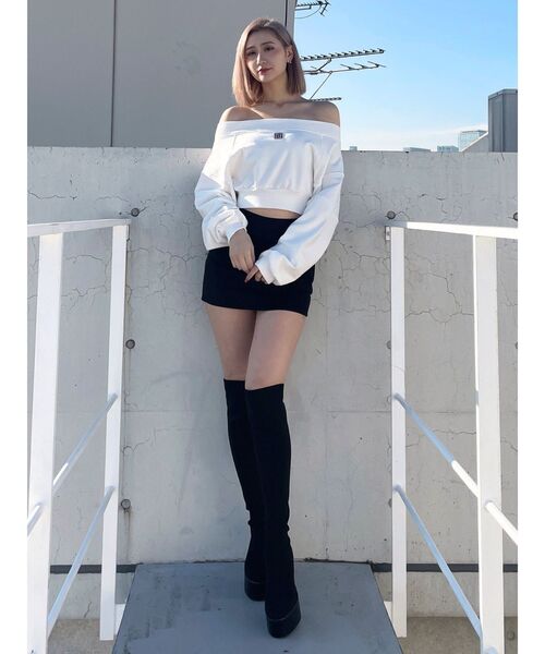 GYDA(ジェイダ)の「GYGYショートスウェットトップス(スウェット・レディース・イエロー/オフホワイト/チャコールグレー/スカイブルー・FREE)」の11枚目の写真