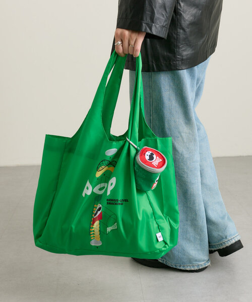 ear PAPILLONNER（イアパピヨネ）の「【プリングルズ×ear】《ミニポーチ付き！》コラボエコバッグ（エコバッグ/サブバッグ・レディース・イエロー/グリーン/レッド・FREE）」の11枚目の写真