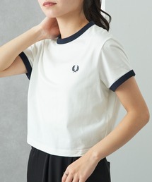 FRED PERRY(�t���b�h�y���[)�́yFRED PERRY�zCROPPED RINGER T-SHIRT �N���b�v�h�����K�[T�V���c G9163(T�V���c/�J�b�g�\�[)