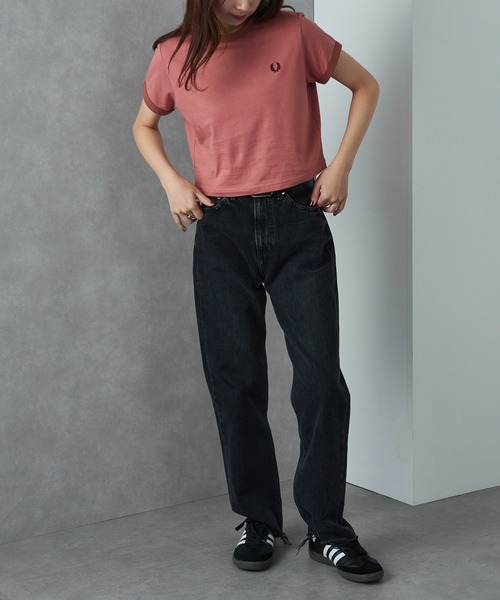 フレッドペリー Tシャツ G9163 フレッドペリー FRED PERRY/クロップド リンガー Tシャツ/G9163