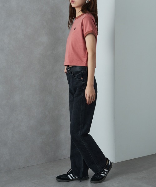 レディース　Fred Perry　フレッドペリー　Cropped Ringer T-Shirt　クルーネック　Tシャツ　コットンTシャツ　ワンポイント　G9163 楽天市場】レディース Fred Perry フレッドペリー Cropped