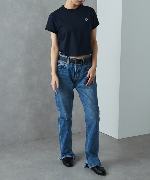 フレッドペリー Tシャツ G9163 FRED PERRY】CROPPED RINGER T-SHIRT G9163（Tシャツ/カットソー