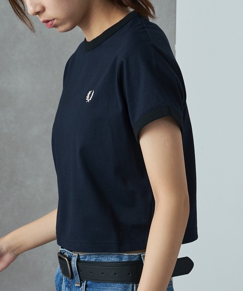 FRED PERRY】CROPPED RINGER T-SHIRT G9163（Tシャツ/カットソー