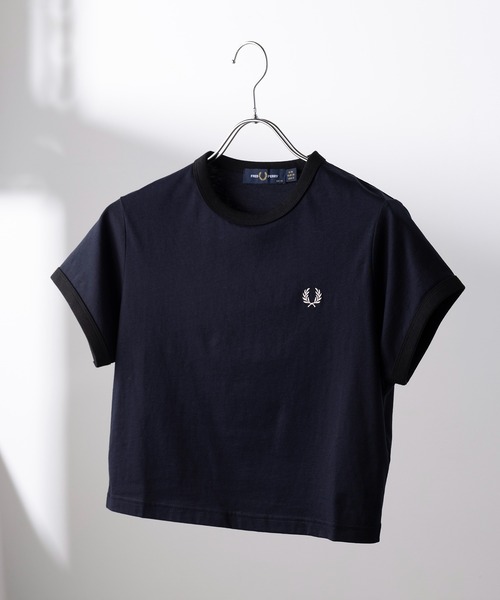 FRED PERRY】CROPPED RINGER T-SHIRT G9163（Tシャツ/カットソー