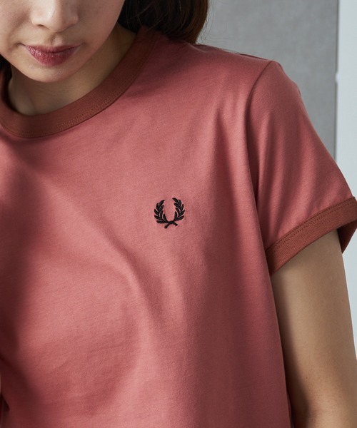 FRED PERRY】CROPPED RINGER T-SHIRT G9163（Tシャツ/カットソー