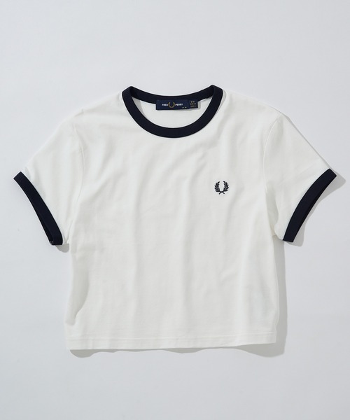FRED PERRY(フレッドペリー)の「【FRED PERRY】フレッドペリー コンパクトリンガーTシャツ 半袖 スポーツ サッカー G9163(Tシャツ/カットソー・レディース・ネイビー/コーラルピンク/ホワイト/バーガンディー/ブラック・10)」の15枚目の写真