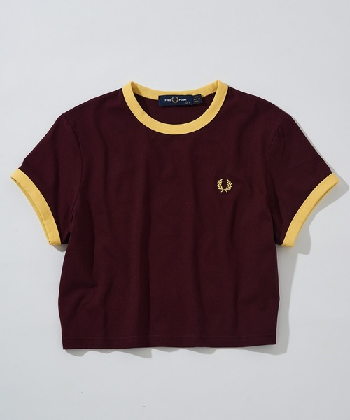 トップス FRED PERRY / CROPPED RINGER T-SHIRT Cropped Ringer T-Shirt - Putty Pink | Women's Shirts