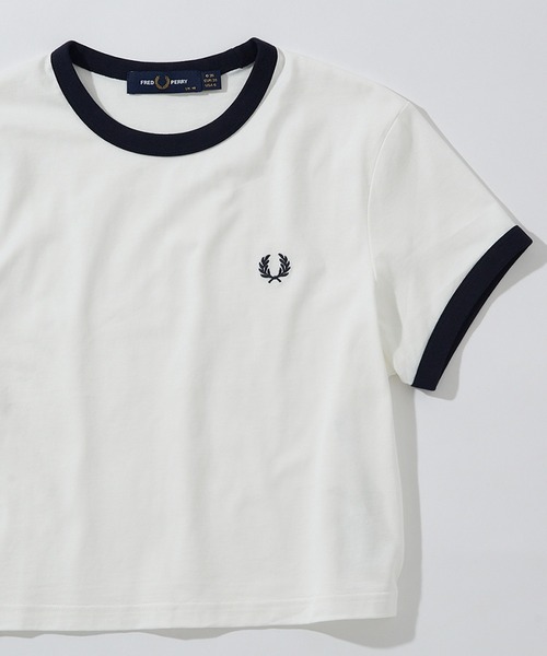 FRED PERRY(フレッドペリー)の「【FRED PERRY】フレッドペリー コンパクトリンガーTシャツ 半袖 スポーツ サッカー G9163(Tシャツ/カットソー・レディース・ネイビー/コーラルピンク/ホワイト/バーガンディー/ブラック・10)」の8枚目の写真