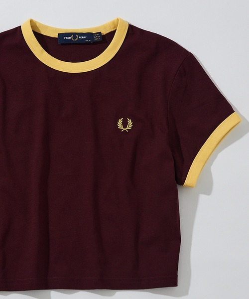 FRED PERRY(フレッドペリー)の「【FRED PERRY】フレッドペリー コンパクトリンガーTシャツ 半袖 スポーツ サッカー G9163(Tシャツ/カットソー・レディース・ネイビー/コーラルピンク/ホワイト/バーガンディー/ブラック・10)」の14枚目の写真