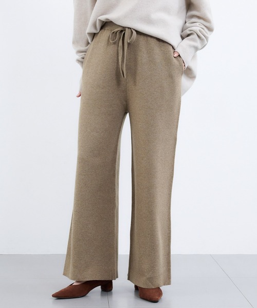 BARNYARDSTORM(バンヤードストーム)の「BARNYARDSTORM / ミラノリブニットパンツ セットアップ対応(その他パンツ・レディース・ブラック/ホワイト/グレー/ブラウン/ホワイト系その他・M/S/FREE)」の5枚目の写真