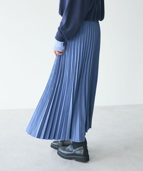 新品スピックアンドスパンアコーディオンプリーツスカート　ブルー セール】アコーディオンプリーツスカート（スカート）｜CRAFT