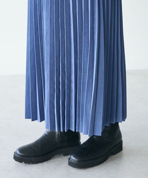 新品スピックアンドスパンアコーディオンプリーツスカート　ブルー セール】アコーディオンプリーツスカート（スカート）｜CRAFT