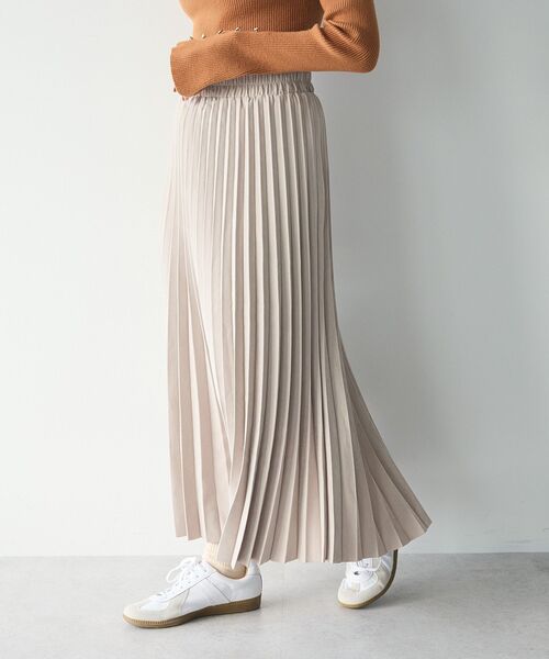 CRAFT STANDARD BOUTIQUE（クラフトスタンダードブティック）の「アコーディオンプリーツスカート（スカート・レディース・カーキ/ブルー/ダークグレー/グレイッシュベージュ・FREE）」の20枚目の写真