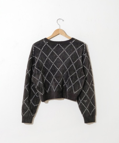 flower（フラワー）の「ホリデーリボンニット（ニット/セーター・レディース・ブラウン/アイボリー/ブルー・FREE）」の10枚目の写真