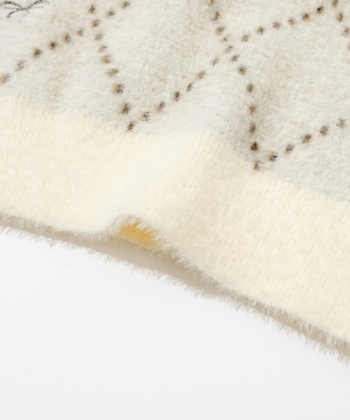 flower（フラワー）の「ホリデーリボンニット（ニット/セーター・レディース・ブラウン/アイボリー/ブルー・FREE）」の20枚目の写真